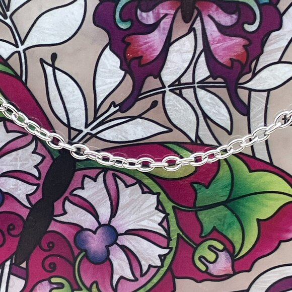 Joan Baker Designs Vintage Hand Painted Sun Catcher Butterflies Oval Scripture - Picture 8 of 10